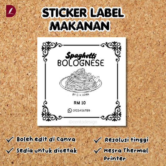 Sticker Label Makanan