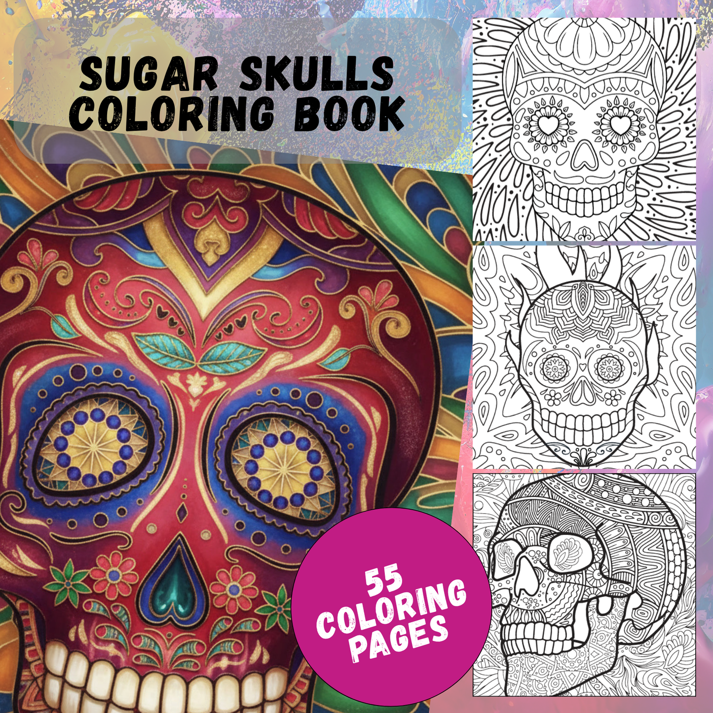 Sugar Skulls Coloring Book