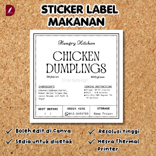 Sticker Label Makanan