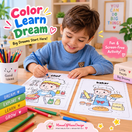 My Little Dream Jobs Coloring Book - Ages 3-8