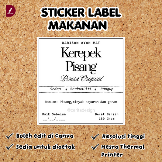 Sticker Label Makanan