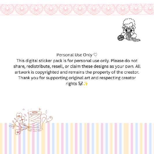 Panda MORU Sticker Compilation 107 Digital Stickers