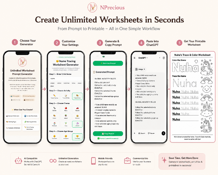 Unlimited Worksheet Prompt Generator