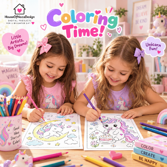 Color Me Unicorns Coloring Book for Kids Ages 3–8