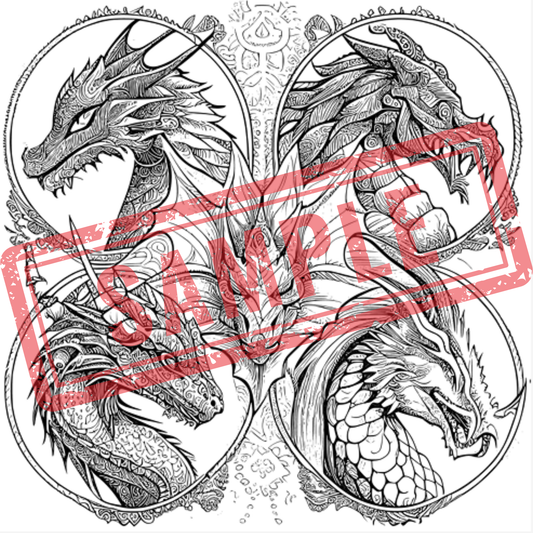 Dragon Coloring Book for Adults