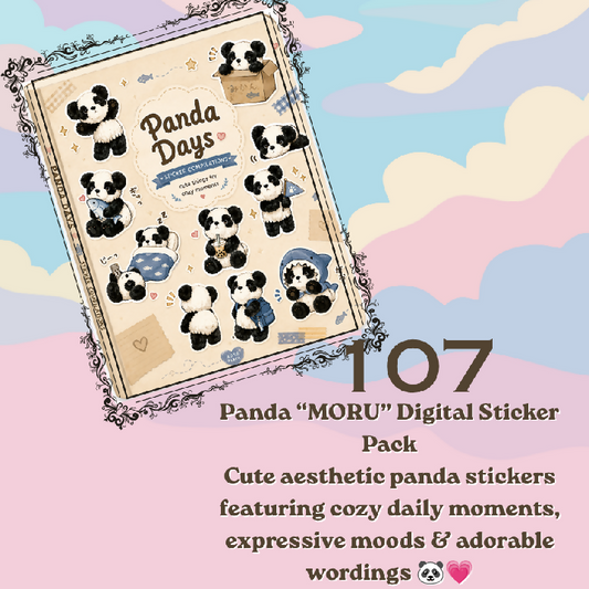 Panda MORU Sticker Compilation 107 Digital Stickers