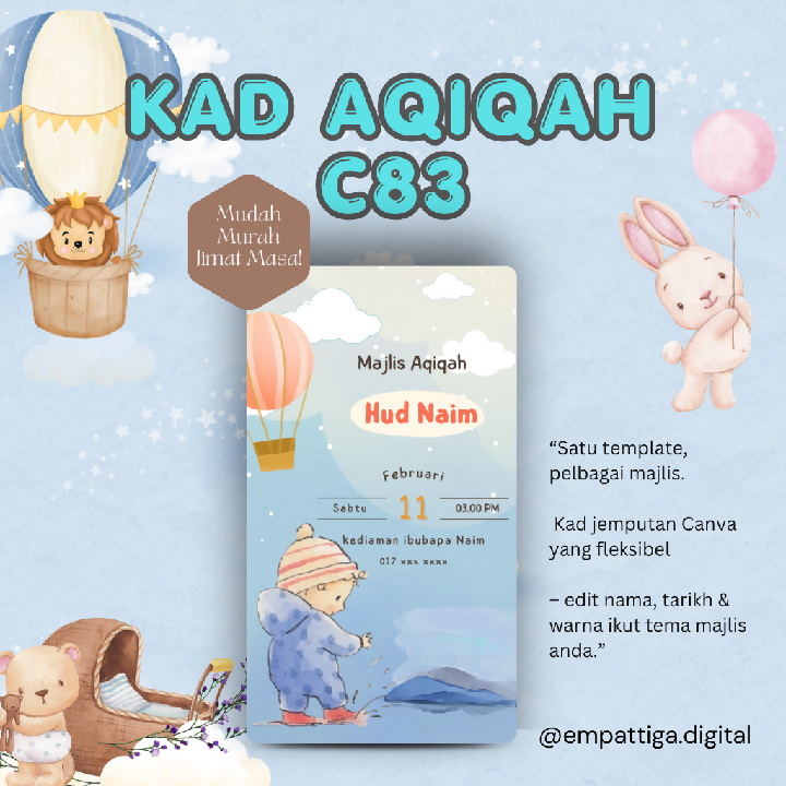 Kad Aqiqah Digital C83