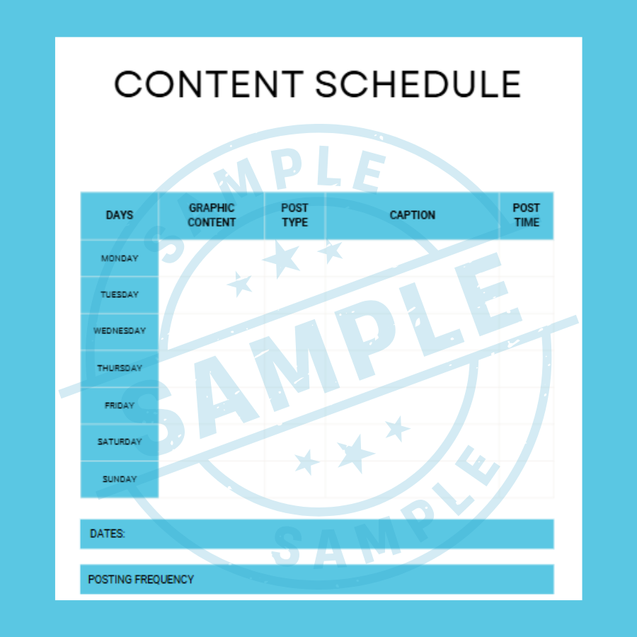 Social Media Master Planner