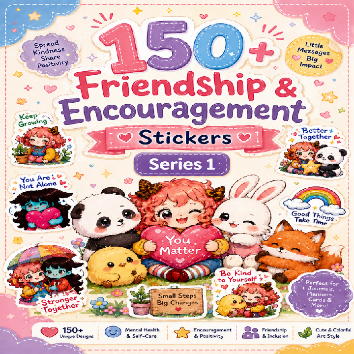 Friendship and Encouragement Stickers Collection