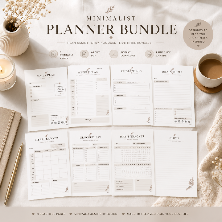 Minimalist Planner Bundle