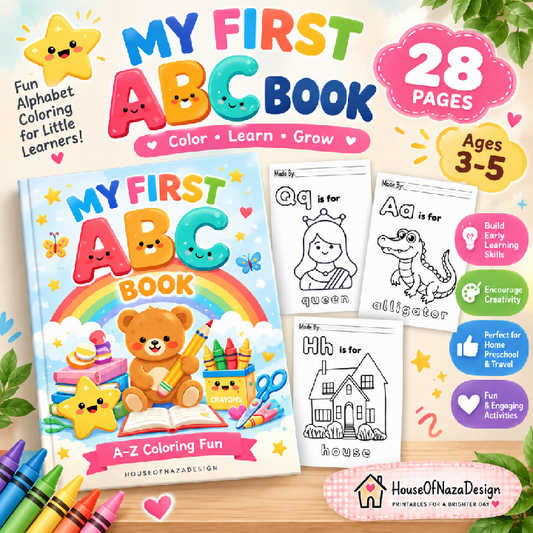 My First ABC Alphabet Worksheets - Ages 3-5