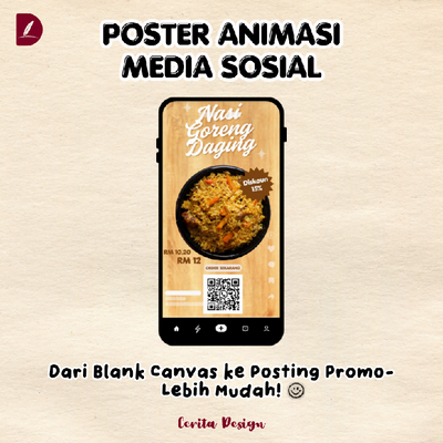 Poster Makanan Media Sosial Versi Animasi