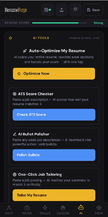 ResumeForge MY — AI Resume Builder Web App (Lifetime Access)