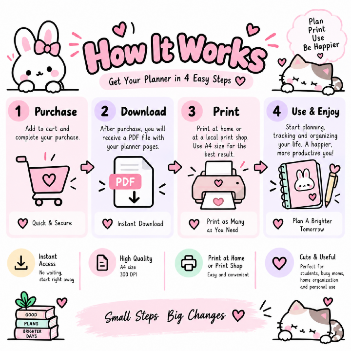 CUTE KAWAII LIFE PLANNER BUNDLE