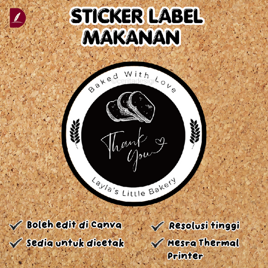 Sticker Label Makanan