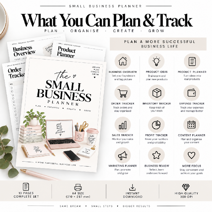 Minimalist Small Business Planner Printable