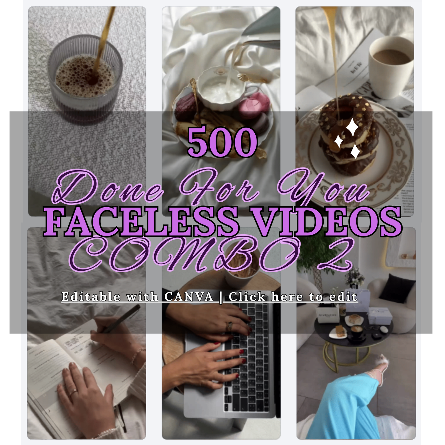 500 Faceless Videos Done-For-You Vault COMBO 1 & 2 (Vol. 1-10)