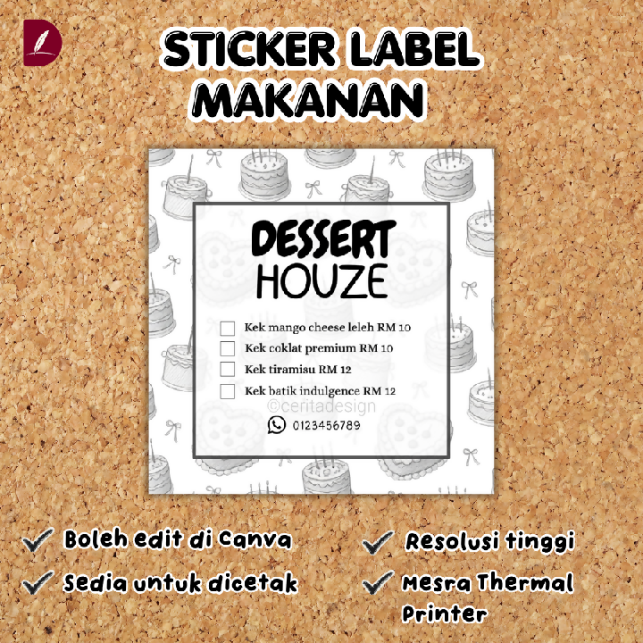 Sticker Label Makanan