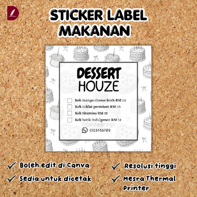 Sticker Label Makanan