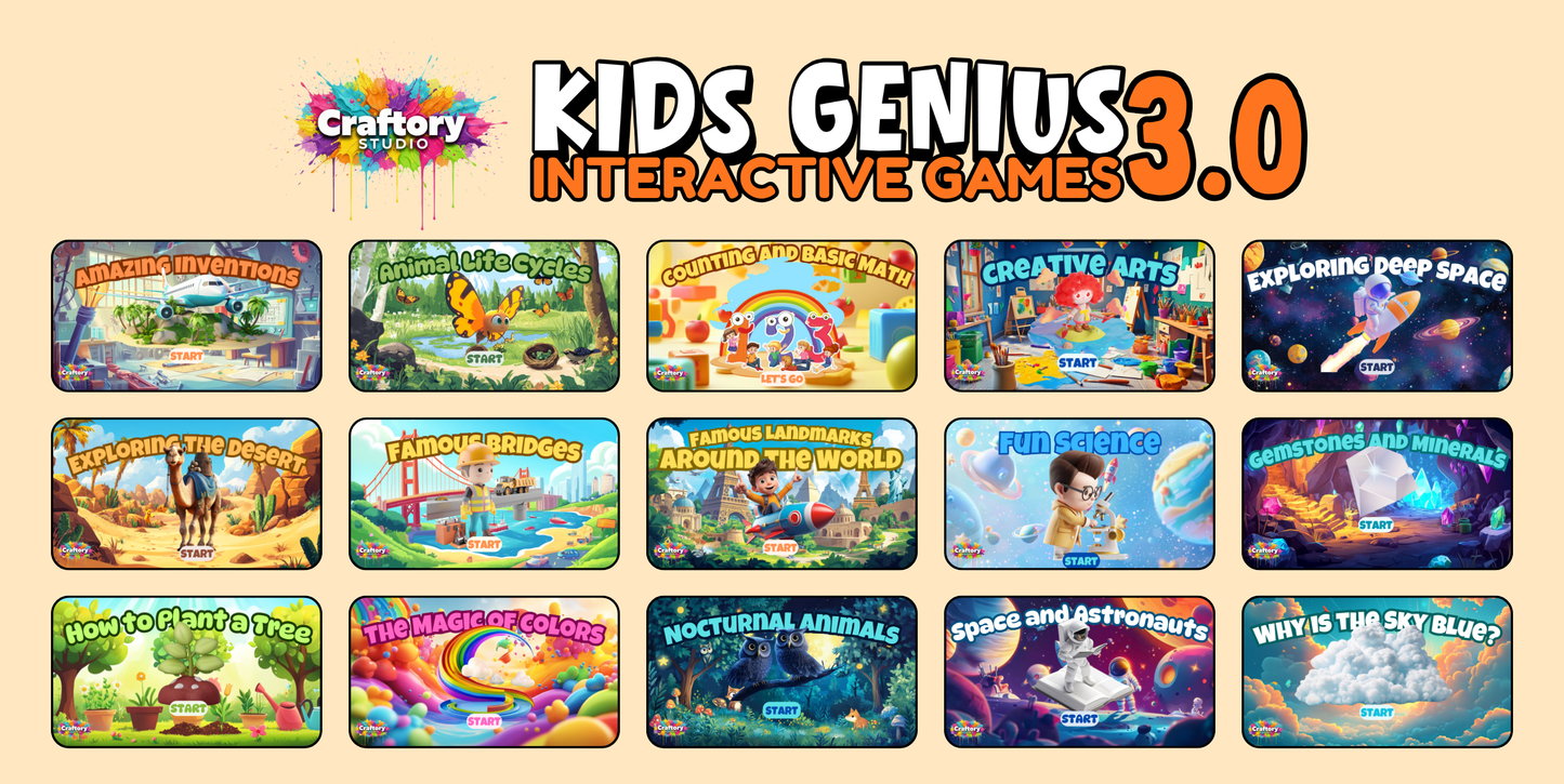 Kids Genius Interactive Games Mini Pack 3.0