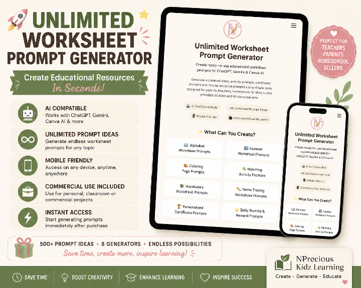 Unlimited Worksheet Prompt Generator