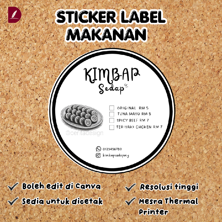 Sticker Label Makanan