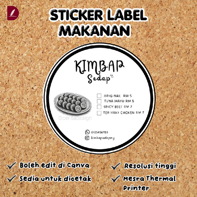 Sticker Label Makanan
