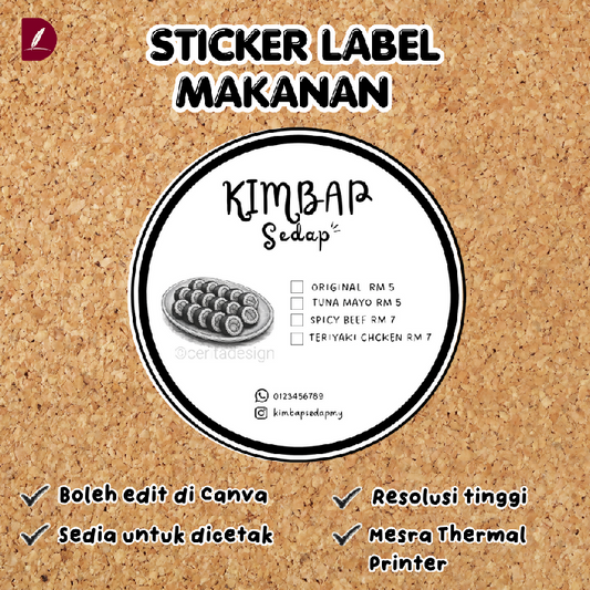 Sticker Label Makanan