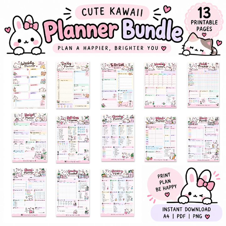 CUTE KAWAII LIFE PLANNER BUNDLE