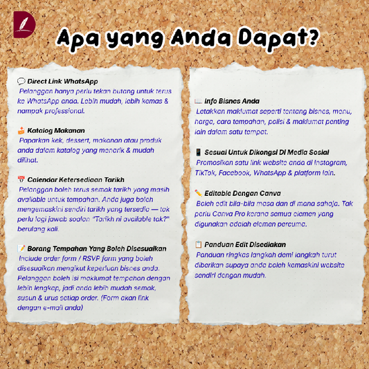 Mini Website Tempahan Makanan Pre Oder