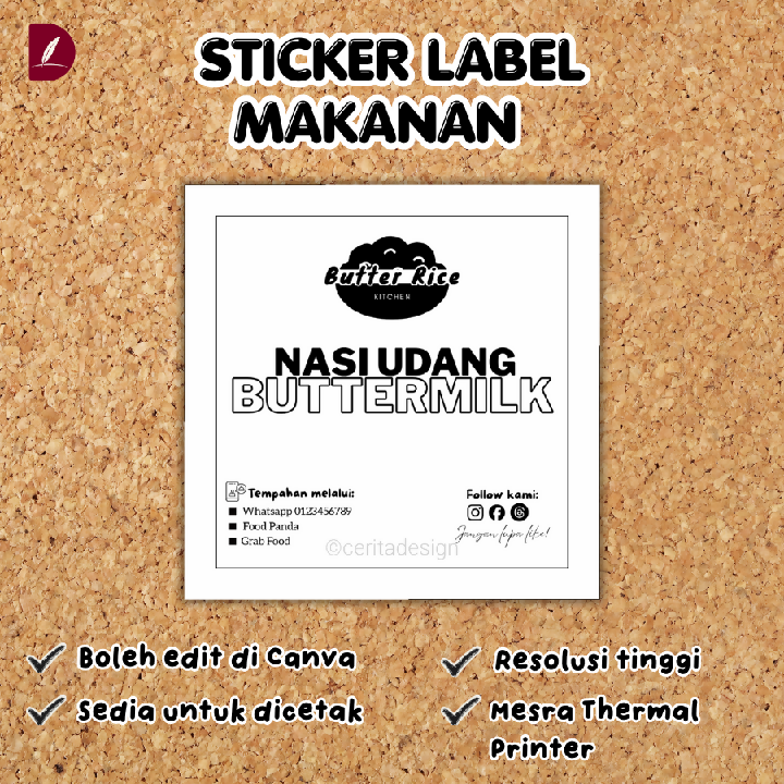 Sticker Label Makanan