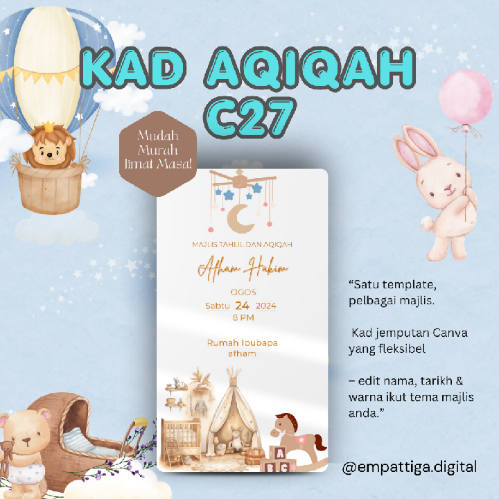Kad Aqiqah Digital C27