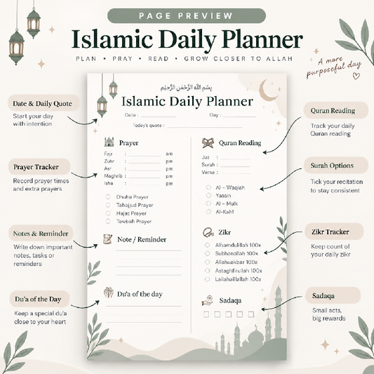 Minimalist Islamic Daily Planner