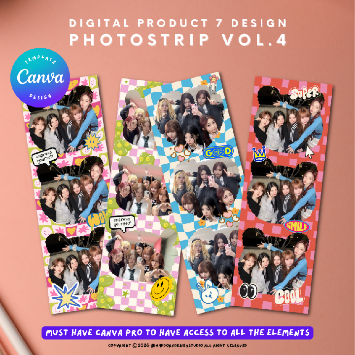 Fun Themed Photostrip Templates For Photo Booth Business Vol 4