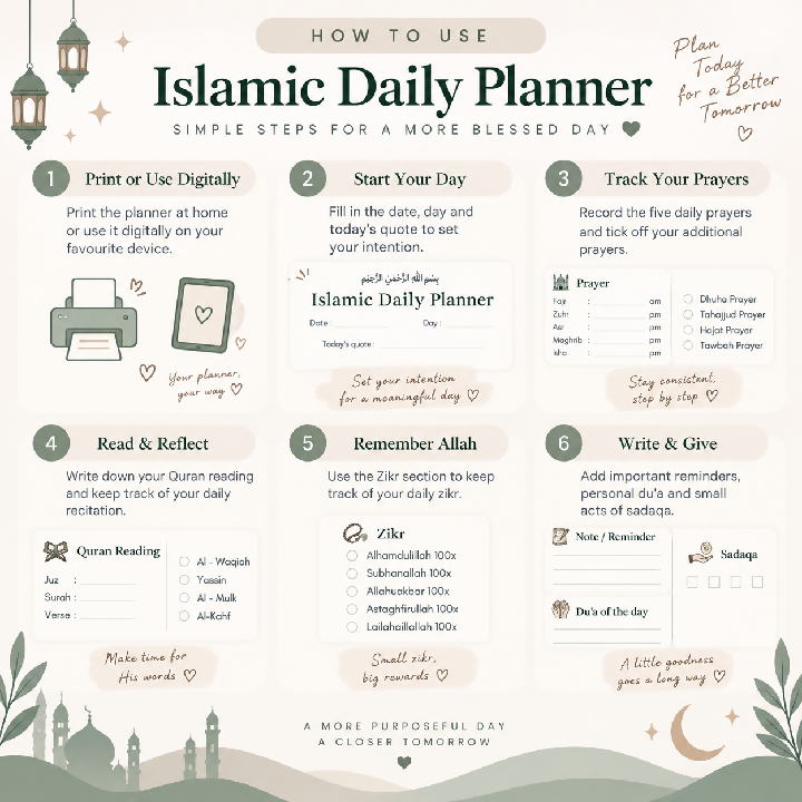 Minimalist Islamic Daily Planner