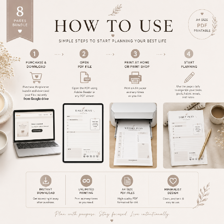 Minimalist Planner Bundle