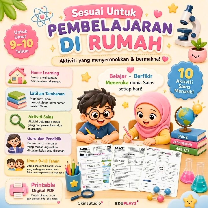 Aktiviti Sains Umur 9-10 Tahun