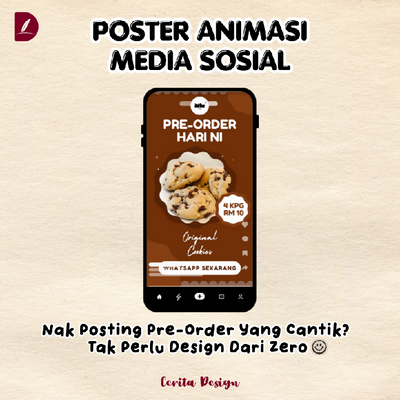 Poster Makanan Media Sosial Versi Animasi