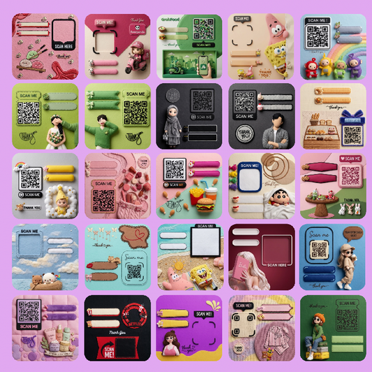 QR Code Design Pack – 100 Editable Templates