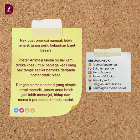 Poster Makanan Media Sosial Versi Animasi