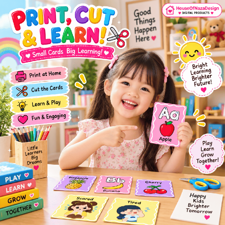 Printable Preschool Flashcards for Kids Ages 3–6 – 10 Learning Categories