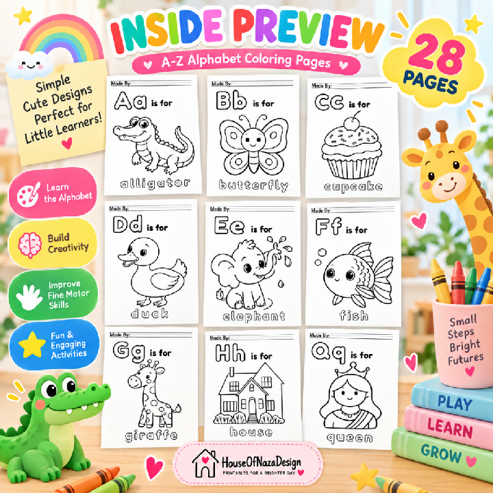 My First ABC Alphabet Worksheets - Ages 3-5