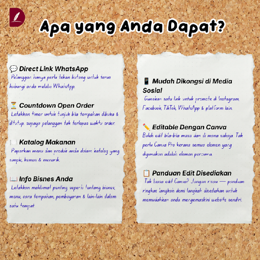 Mini Website Tempahan Makanan Open Order